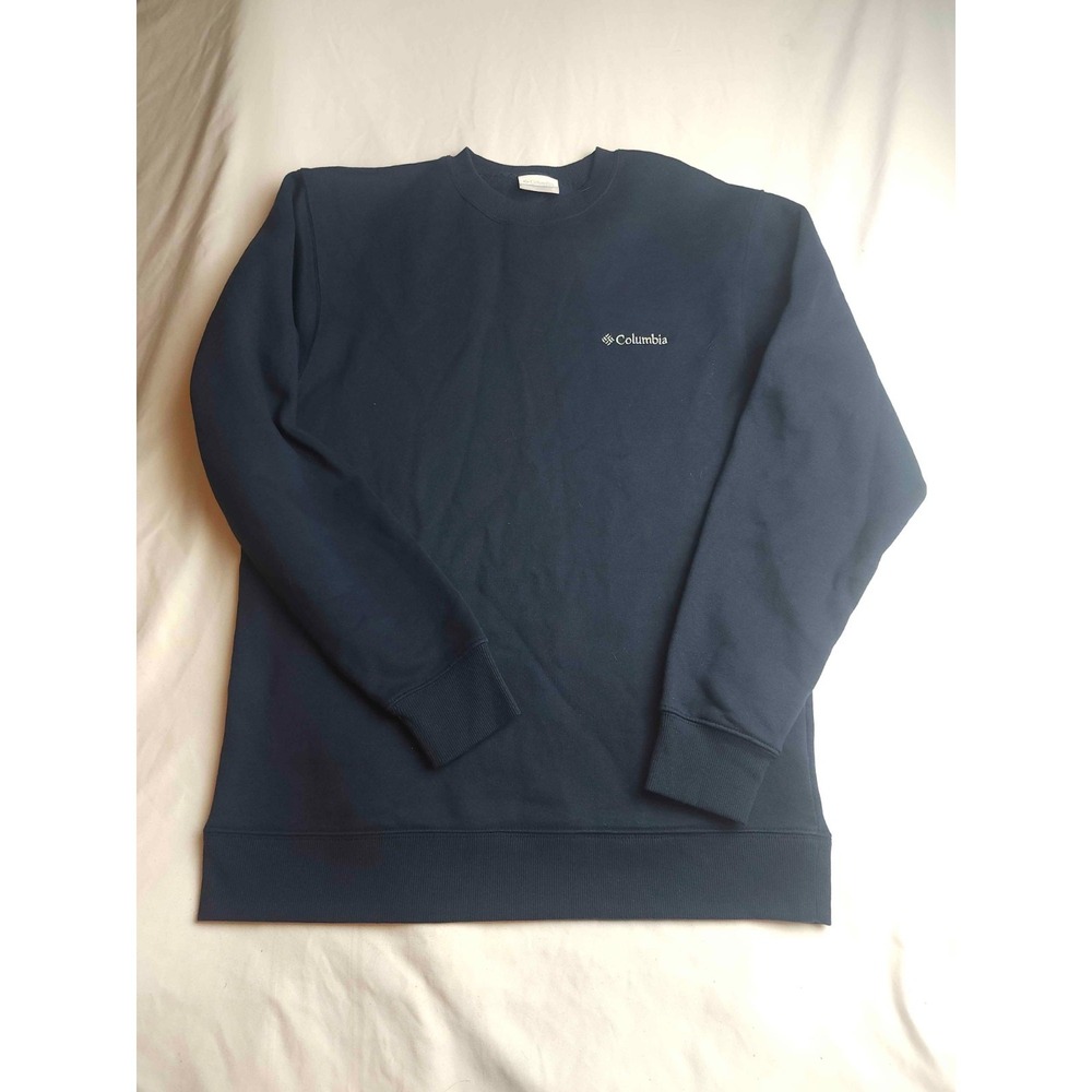 Columbia Hart Mountain II Crew Sweatshirt Mens Medium Navy Long‎ Sleeve Pullover